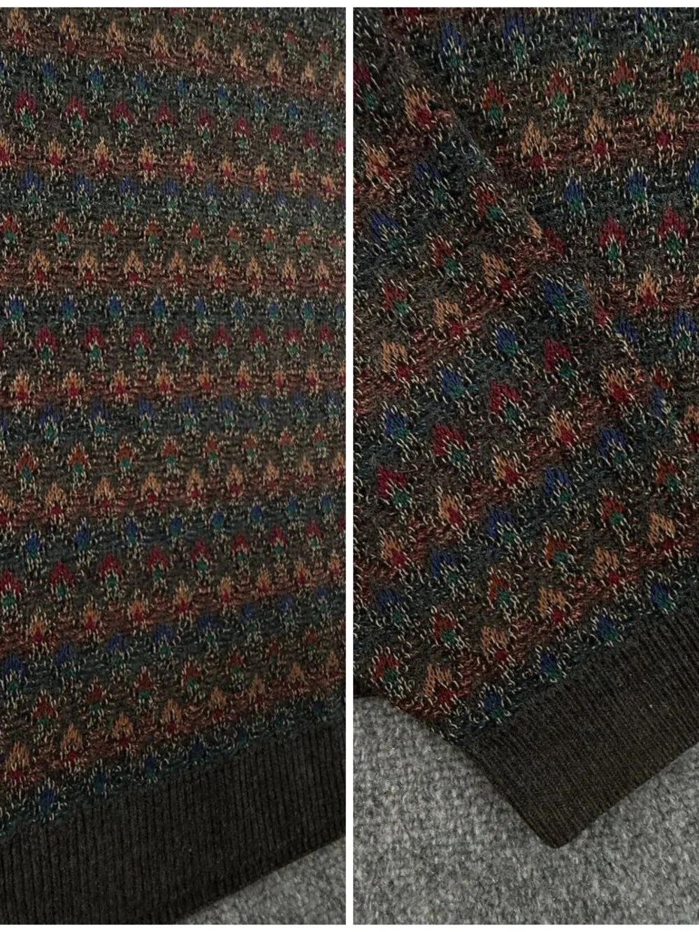 Tricots St Raphael XL Colorful Knit Geometric Art Pullover USA Coogi Style Adult